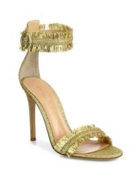 Gianvito Rossi - Caribe Tinsel Ankle-Strap Sandals at Saks Fifth Avenue